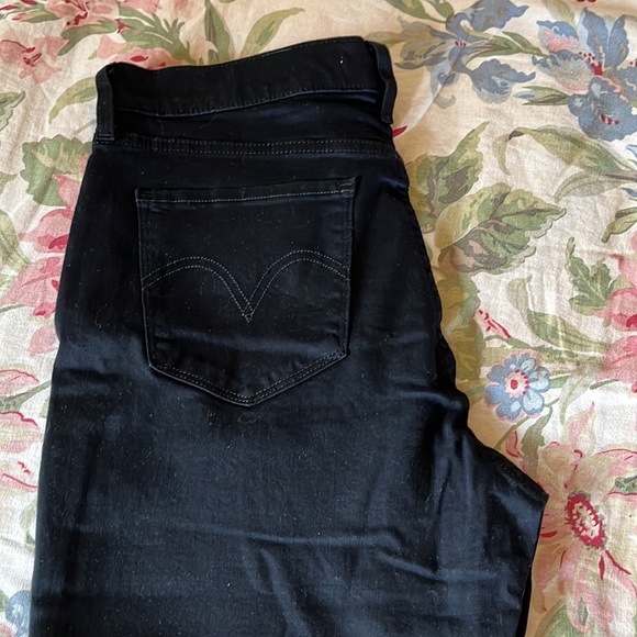 LEVIS Size 14 Long  32"Wx 42"L Dark Black Denim Stretch 5-Pkt MidRise $89 NEW - Picture 8 of 16